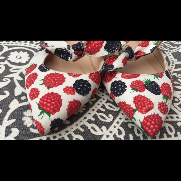 Jcrew Tie Front berry Flats - Picture 6 of 11